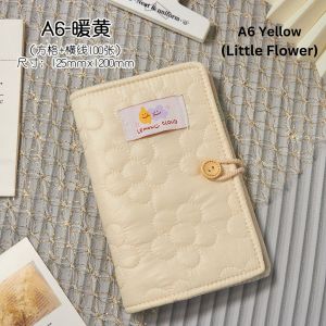 A5/A6 Cloth Cotton Loose Leaf 6 Ring Binder Notebook Refillable NoteBook Journal Planner Office Stationery Supplies