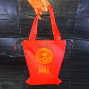 Tote bag Imlek canvas anti air 28 x 35 cm