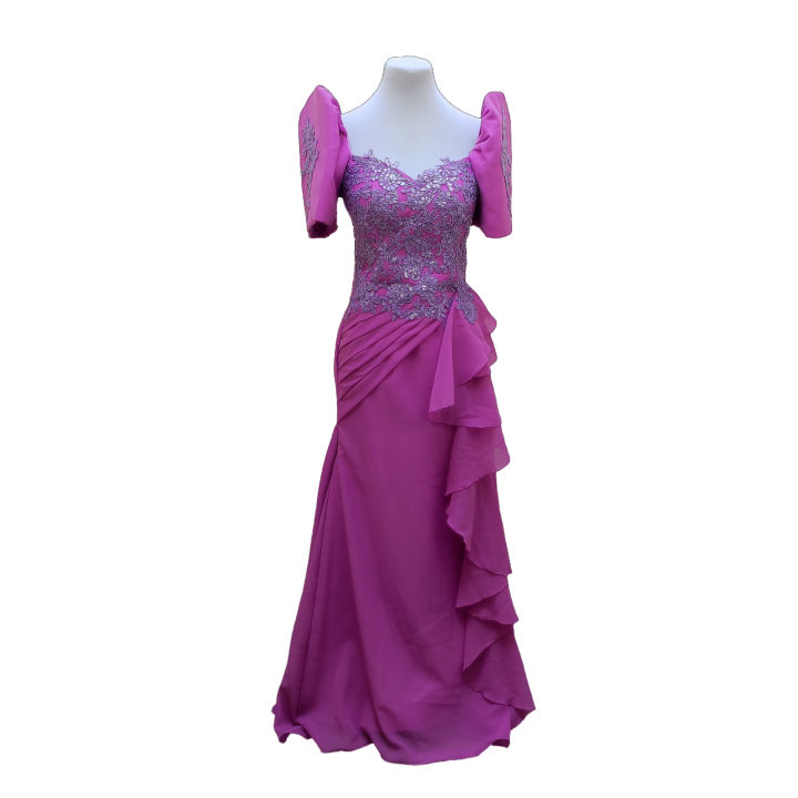 Simple filipiniana hot sale dress design