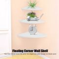 3PCS Floating Corner Shelf Wall-Mounted Storage Rack Furniture Office Deco Wall Bookshelves Home. 