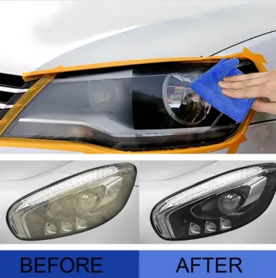 Car Headlight Polish Scratch Magic Renovation Headlamp Renew Auto Care Head Lamp Restoration Coating Repair Liquid Fluid Recover Rejuvenate DIY Hand Tool Easy Application Pembaikan Lampu Hadapan Kabus Kereta 汽车大灯翻新剂 FREE GIFT 20*20cm Cloth