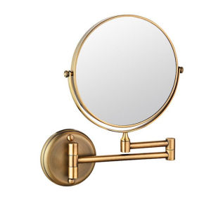 Makeup Mirror BlackAntique ss Bathroom Mirrors 3 X Magnifying Mirror Folding Shave 8 " Dual Side Wall Hanger Round Mirror