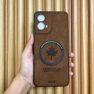 Case Maple Magnetic For Motorola Moto G45 5G Softcase Leather Magsafe