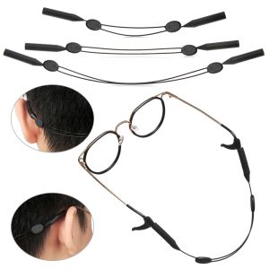 NOBLELYN Sports Sunglasses Chain Neck Cord Anti-Slip Ear Hook Scalable Eyeglass Lanyard Adjustable Eyewear Rope Glasses Strap