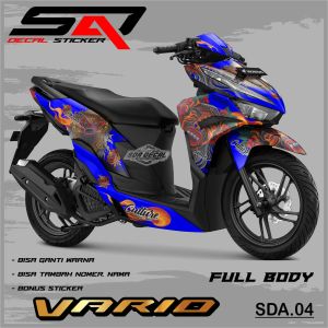 Decal Sticker Full Body VARIO 125 Tahun 2022-2024 Dekal Stiker Variasi Motor VARIO 125 Custom SDA.04