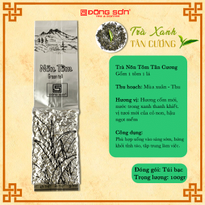 Trà Nõn Tôm Đông Sơn - Trà Xanh Thái Nguyên Cao Cấp - Gói 100g - Hương cốm mới hậu ngọt dịu