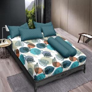 Vallery Quincy - Sprei King 180x200 Tinggi 30 Bantal 2 - Aquatic