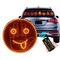 Car LED fun expression light smiley face light rear window multi-function warning gesture light palm light. 
