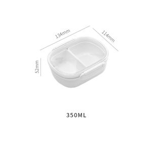 Zeekea BPA_FREE Salad Food Container Box with Removable Tray for Lunch Snacks School  Food Prep Storage Containers
