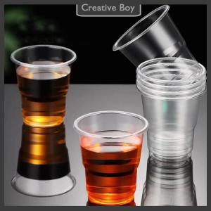 [Creative] 50PCS Disposable Clear Plastic Cup Outdoor Picnic Birthday Kitchen Party Tableware Party Plastic Cups For Cold Drinks