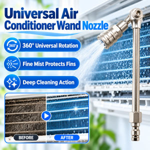 Universal Air Conditioner Wand Nozzle 360 Degree Adjustable Spray Head Rotatable AC Cleaning Wand Pressure Washer Connector