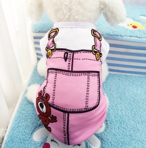 Cute Cartoon Dog Shirt Summer T-Shirt for Small Dogs & Puppies | Lightweight Pet Clothes for Yorkshire Terrier