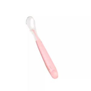 Baby Food Spoon Baby Fruit Double Ended Scraping Spoon Silicone Soft Spoon