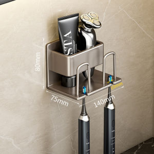 Giá để bàn chải kem đánh răng gắn tường thép carbon siêu nhẹ Kệ treo bàn chải kem đánh răng
