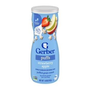 Gerber Strawberry Apple Puffs Baby Snack 42G - From 8 Months