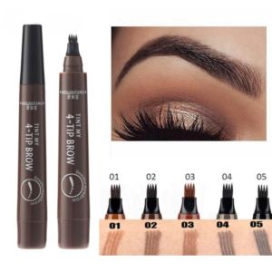 2pcs 4 Fork Liquid Eyebrow Pencil Tattoo Brows Pen Lasting Waterproof Makeup Eye Brow