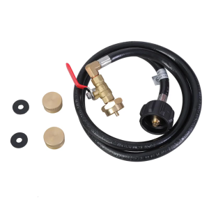 4ft Stainless Steel Propanes Adapter Hose Propanes Transfer for Convenient 1lb Bottle Refilling from 20lb Tanks