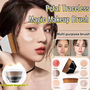 Petal Traceless Magic Makeup Brush Flat-Head Powder Free Concealer Brush Portable Foundation Soft Makeup Brush Facial Cosmetic Tool