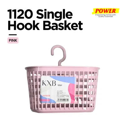 Multipurpose Hanging Storage Basket with Hooks Wall Bathroom Toilet Kitchen Organiser
