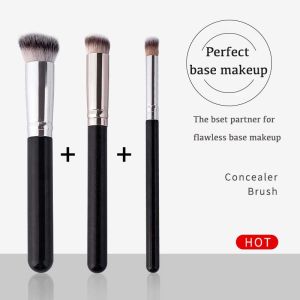 Stock 3PCS Makeup Brushes Set 170+270+370 Foundation Concealer Brush For Beginner Soft Bristle Non-marking Beauty Tool Face Brush
