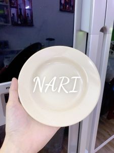 Set 10 dĩa nhựa melamine nâu trắng NHU THA cao cấp dĩa nhưa melamine - gia dụng NARI