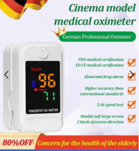 MEDICAL BLOOD GLUCOSE METER Meter glukosa darah bukan invasif berketepatan tinggi Portable Finger Oximeter Fingertip Pulse Medical Sleep Monitor Finger Oximeter Fingertip Pulse Oximeter Heart Rate Spo2 Monitor Oxygen Meter LED TFT