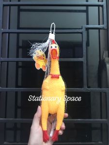 SS Mainan Ayam Karet Teriak Screaming Chicken Shrilling Size M Squeaky