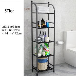 3/4/5 Tier Toilet Shelf Rack Storage Bathroom Rack Storage Rack Kitchen Rack Household Space Saver