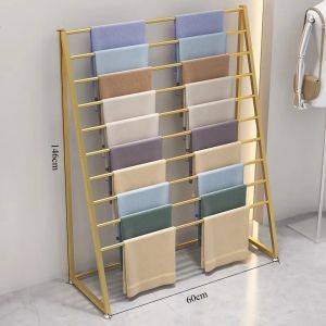 Sacesr Minimalist Scarf Storage Shelf Multi Layer Aesthetic Metal Wrap Rack Creativity Double Row Scarf Display Shelves Interior Decor 4Y1Z7