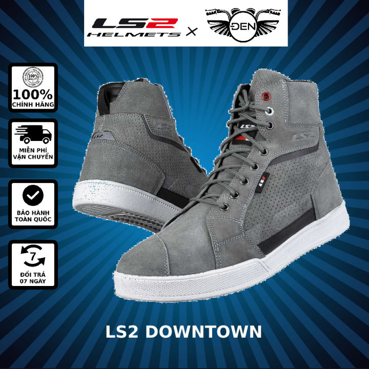 Giày Moto kiểu cổ điển LS2 DOWNTOWN MAN Màu Xám Đen Lazada