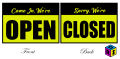 OPEN CLOSED SINTRABOARD WATERPROOF DOOR SIGNAGES. 