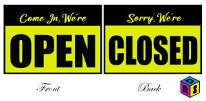 OPEN CLOSED SINTRABOARD WATERPROOF DOOR SIGNAGES
