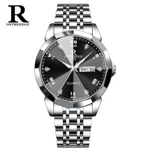 Rui Zhi Yuan TikTok Bestseller Watch All-Black Fashionable Mens Business Watch Waterproof Luminous with Calendar Quartz Watch