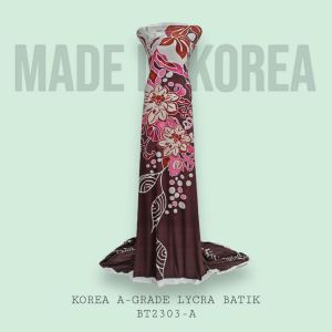 Kain Korea A-Grade ITY Lycra Batik 320g Bidang 60 -Mikawah Textiles Kain Pasang Korea