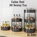 (HOME+) Local Kitchen 360 Rotating Tray Rack Lazy Susan Turntable For Kitchen and Desk Storage. 