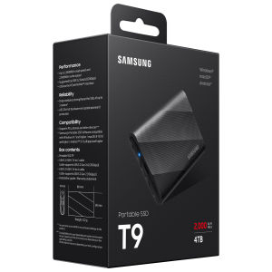 Ổ cứng di động gắn ngoài Samsung Portable SSD T9 1TB / 2TB / 4TB tốc độ ghi 1950MB/s đọc 2000MB/s - siêu bền chống va đập (đen) Nhất Tín Computer
