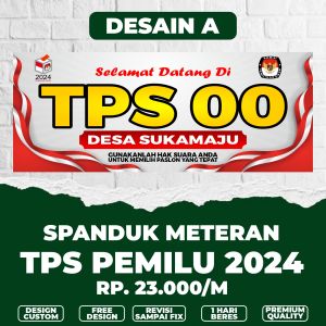 Spanduk TPS Pemilu 2024 / banner TPS pemilu 2024 / banner spanduk meteran custom  termurah
