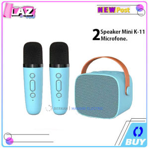 Speaker portable bluetooth karaoke mini fleco k-11 free dua mic
