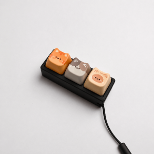 NOBLELYN Mechanical Anti-stress Toy Pendant 2/3/4/9 Keys Keyboard Cat Fidget Keychain Relaxing Keycap Calming Keychain Keys Children Adults