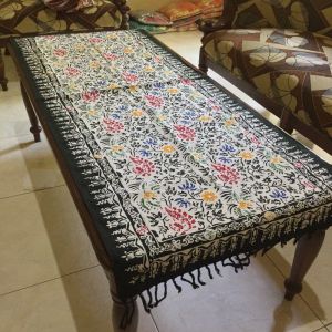 TAPLAK MEJA PANJANG BATIK CAP TRADISIONAL RONCE