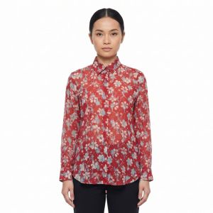 Exclusive Batik Nouveou Women Shirt (M Size) - 100% Genuine Handmade Batik- Hand-Stamped