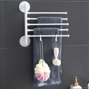 Punch-Free Towel Rack Bathroom Pendant Towel Bar with Multi Layers (Ready Stock)