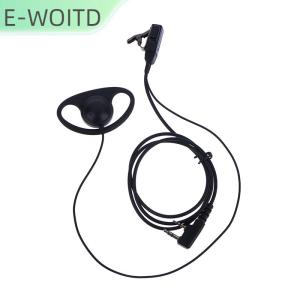 【E-WOITD】 ชุดหูฟังสายเดี่ยวไมโครโฟน PTT ไมค์รูปตัว D หูฟังวิทยุสองขา walkie talkie สำหรับ Kenwood Baofeng TYT เบ็ดหู