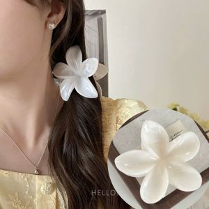 Kẹp tóc hoa sứ Doudou Cặp tóc nữ Kẹp càng cua Kẹp hoa sứ tráng gương hot trend Kẹp hoa xinh ZJ174