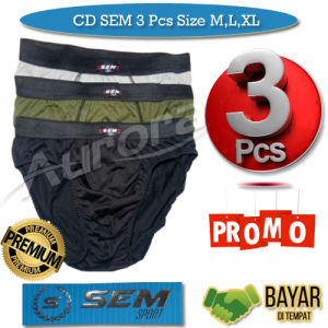 3Pcs CD Celana Dalam Pria Dewasa Murah Ukuran MLXL/Promo CD SEM Murah -Aurora Store (COD)