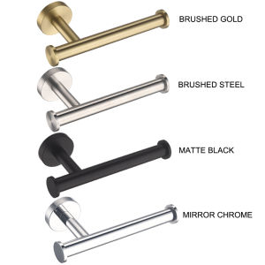 304 Stainless Steel Brushed Gold Roll Paper Holder Bathroom Uncovered Black Tissue Holder Side Paper Holder Bathroom Accessories2026