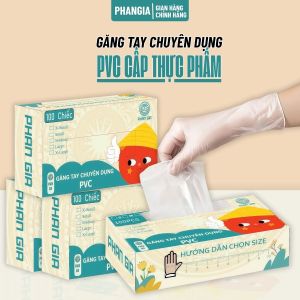 [CHÍNH HÃNG] 400 Chiếc Găng Tay PVC Trong Suốt  Bao Tay Trắng Trong Siêu Dai Siêu Bền - Size S M L - Chống Nước Chống Rách - An Toàn Cho Da - Dùng Cho Thực Phẩm Spa Phun Xăm Thẩm Mỹ