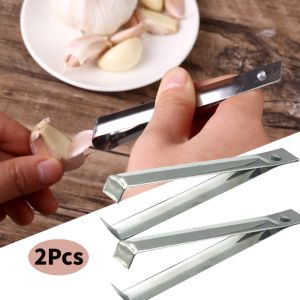 2Pcs Stainless Steel Garlic Clip Leather Jacket Hair Removal Clip