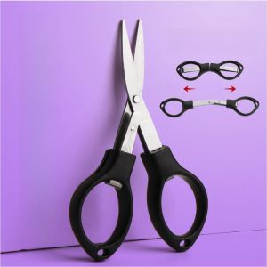 【JY】Mini Stainless Steel Folding Scissors Small Scissors Stationery