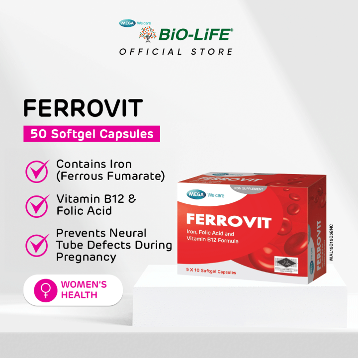 Ferrovit 5 x 10 tablets (EXPIRY DATE JANUARY 2026) Lazada